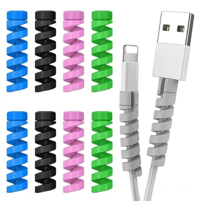 3A BRIGHT Universal Multipurpose Charger Cable Protector Multi Color 2 SET (8 Piece)