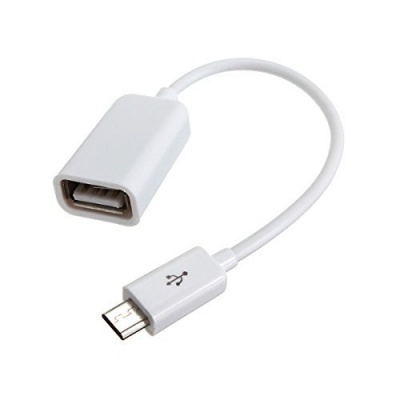 3A BRIGHT Micro OTG Cable USB 2.0 OTG Cable Adapter Connector for Android, Tablet and Smartphone (White)